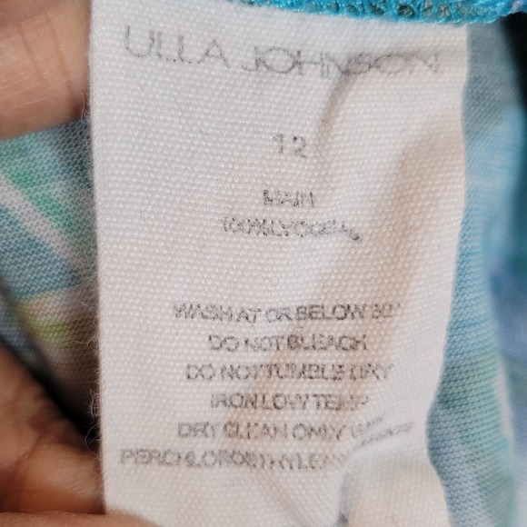 Ulla Johnson Womens Gabriella Floral Tropical Midi Skirt Size 12 Blue Hawaiian - Picture 4 of 8